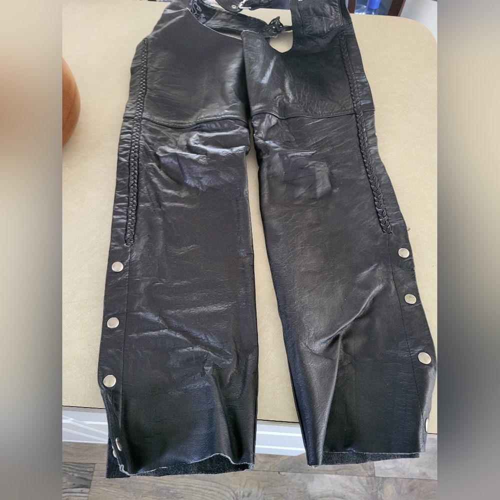 Women's Leather Motorcycle Chaps